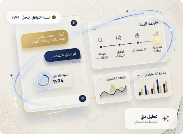 معاينة لوحة تحكم الباحث في نبراس